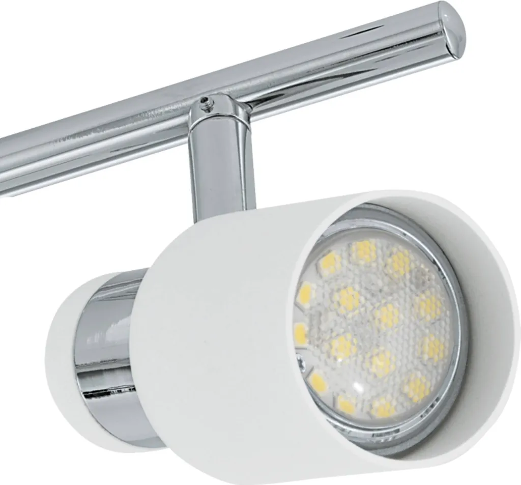 Plafonnier LED Davida à quatre spots orientables - Luminaire Blanc Chrome