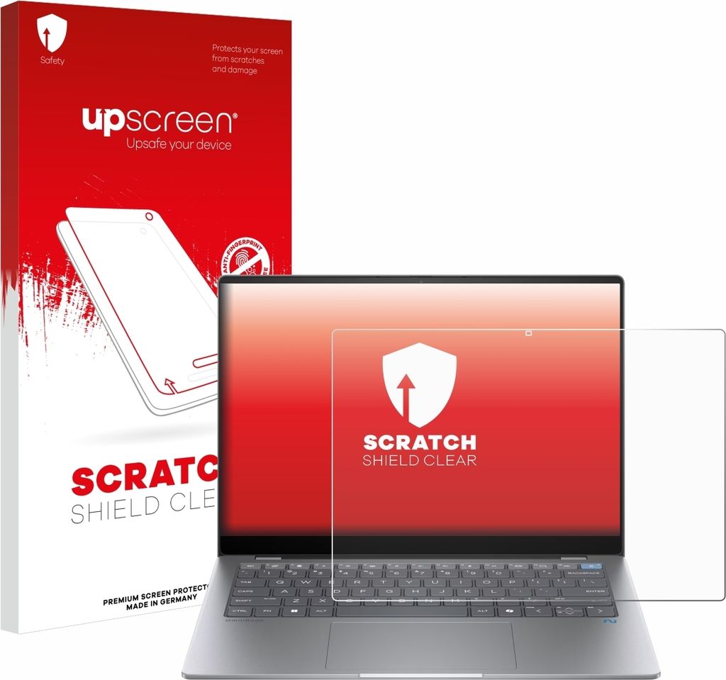 upscreen Schutzfolie für HP OmniBook X AI 14 Displayschutz Displayschutzfolie Folie Klar Transparent