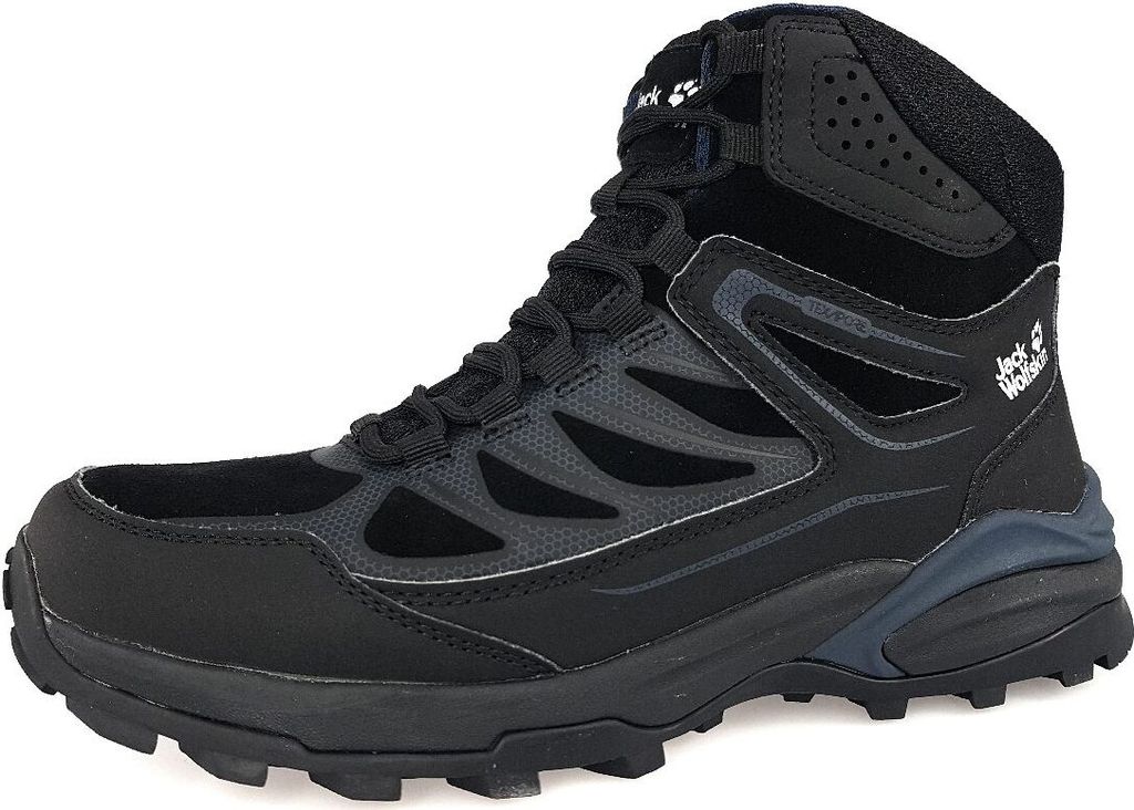 Jack Wolfskin Cruiser Texapore Mid Sportschuhe Herren Wanderstiefel Schwarz, Schuhgröße:EUR 44.5 | UK 10