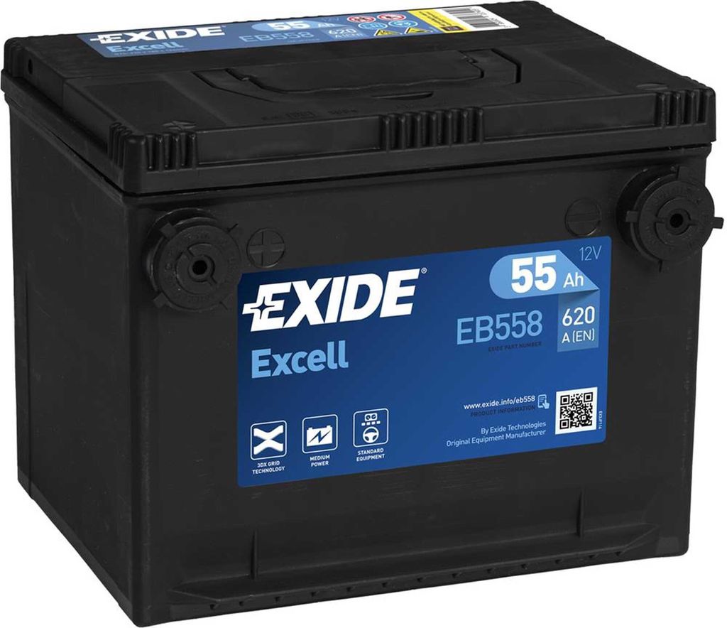 EXIDE Starterbatterie "Excell" CA-CA, Ma "EB558"