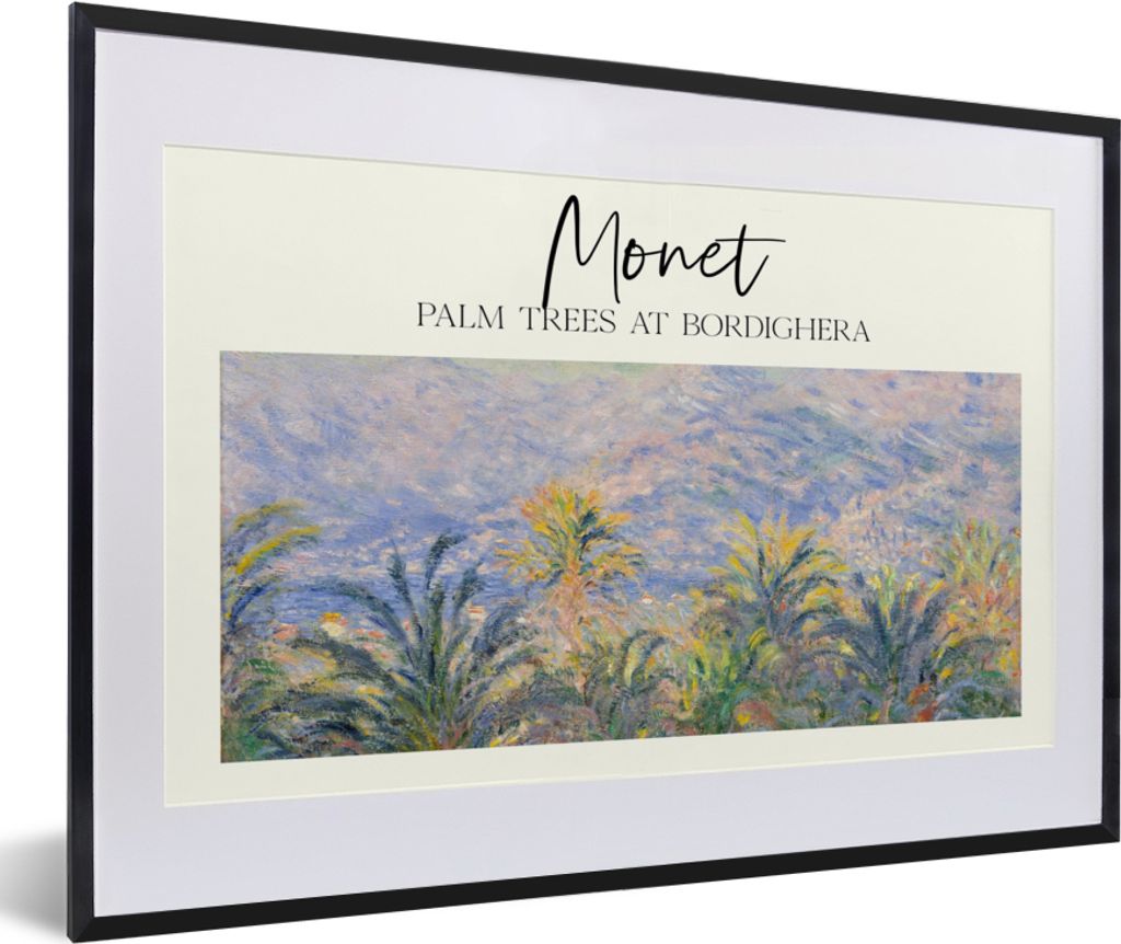 MuchoWow Gerahmtes Poster Monet - Kunst - Alte Meister 60x40 cm - Poster mit Schwarzem Bilderrahmen Wandposter Rahmen Foto Bilder - Schlafzimmer ...