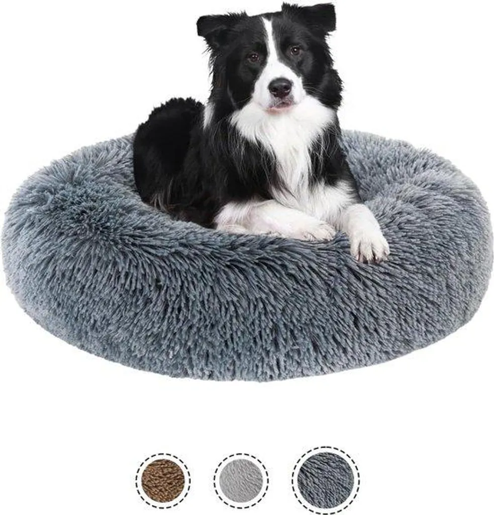 Coussin pour chien de 70 cm spécial sommeil profond - Nid gris foncé lavable