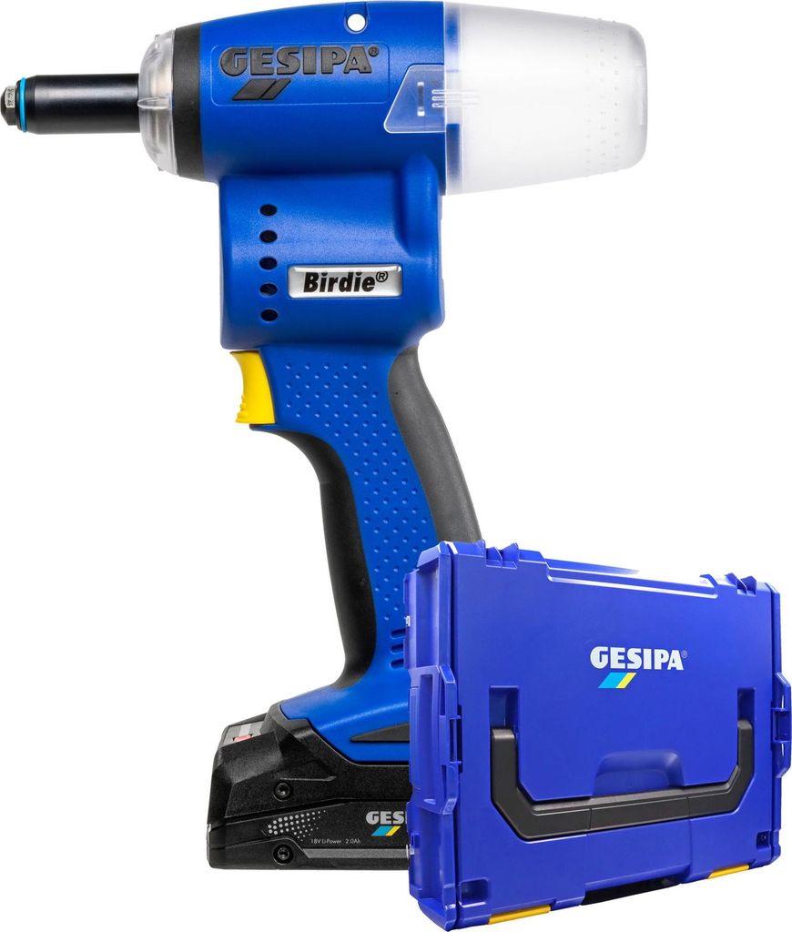 Gesipa Birdie Blindnietgerät inkl. 1x Akku 2,0 Ah, 18V und Zdjęcie produktu 