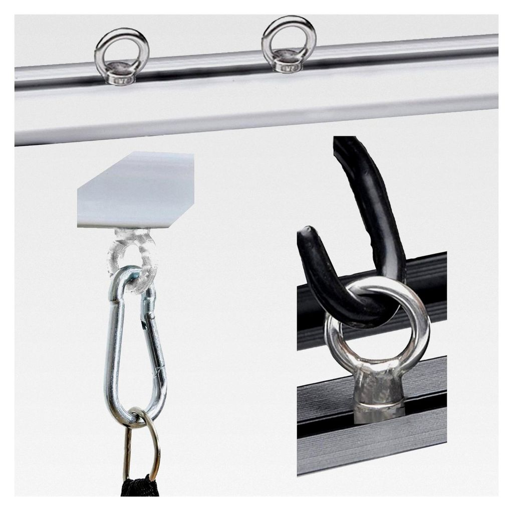 4 Kederstopper 6mm mit 4 Karabinern, Stopper für Kederschiene, Edelstahl Vorzelt Stopper für Caravan Kederschiene Wohnmobil Campervan