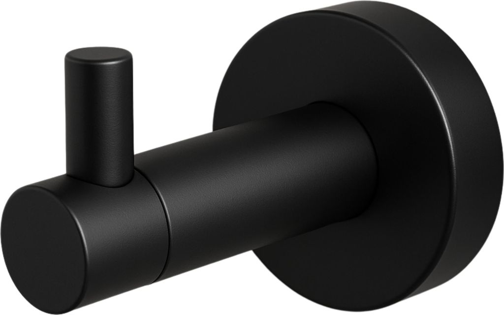 Balneo | Handtuchhaken Edelstahl schwarz | Badezimmerhaken Produktbild 