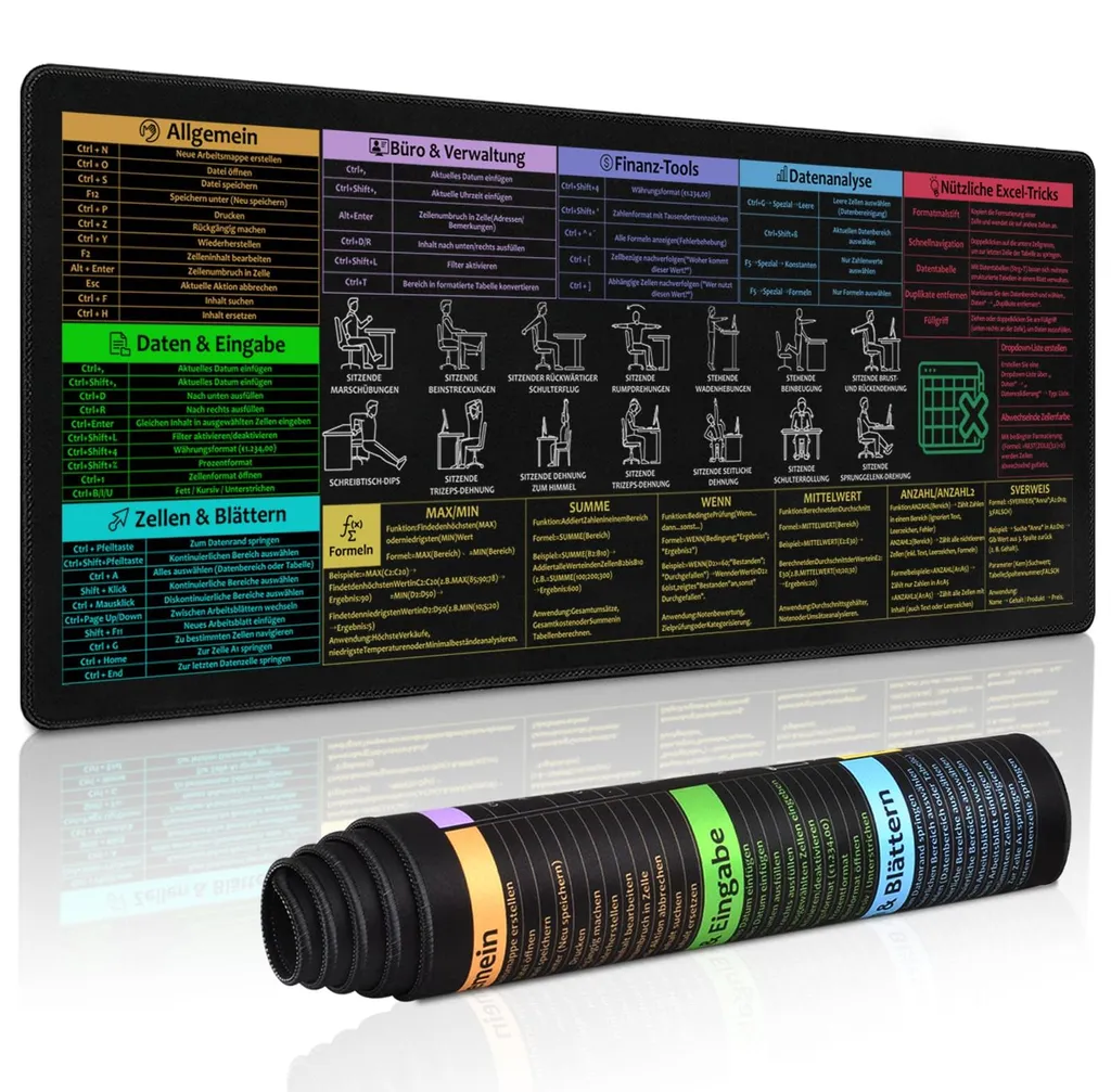 Tapis de souris Excel XXL : ne cherchez plus vos raccourcis clavier