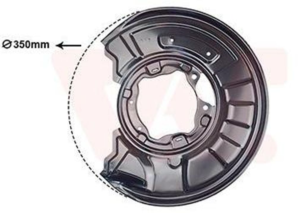 VAN WEZEL Spritzblech Bremsscheibe passend für MERCEDES-BENZ C-Klasse Limousine (W204) Hinten Rechts 3091374 Ankerblech