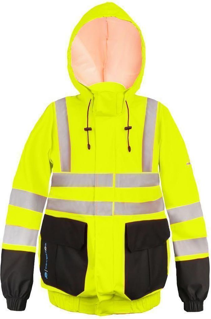 Wasserdichte Warnschutzjacke in Gelb Gr. 58