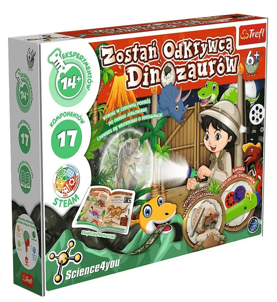 Jeu éducatif dinosaure Science 4 You TREFL avec fossiles à creuser