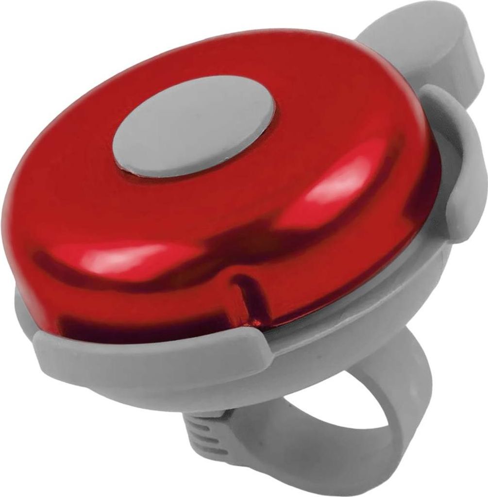 Avizar, Aluminium-Fahrradklingel mittelgroß für Standardlenker, Rot