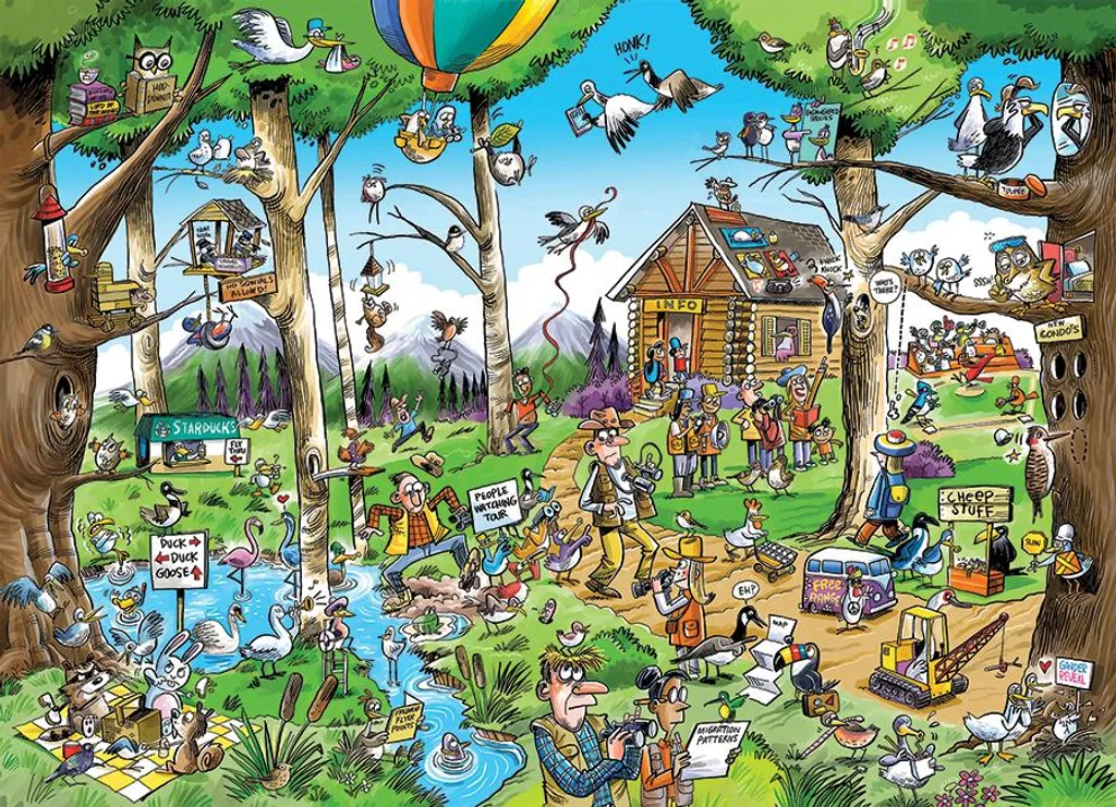 Puzzle 1000 pièces Cobble Hill Birdwatcher's Paradise Pièces Uniques