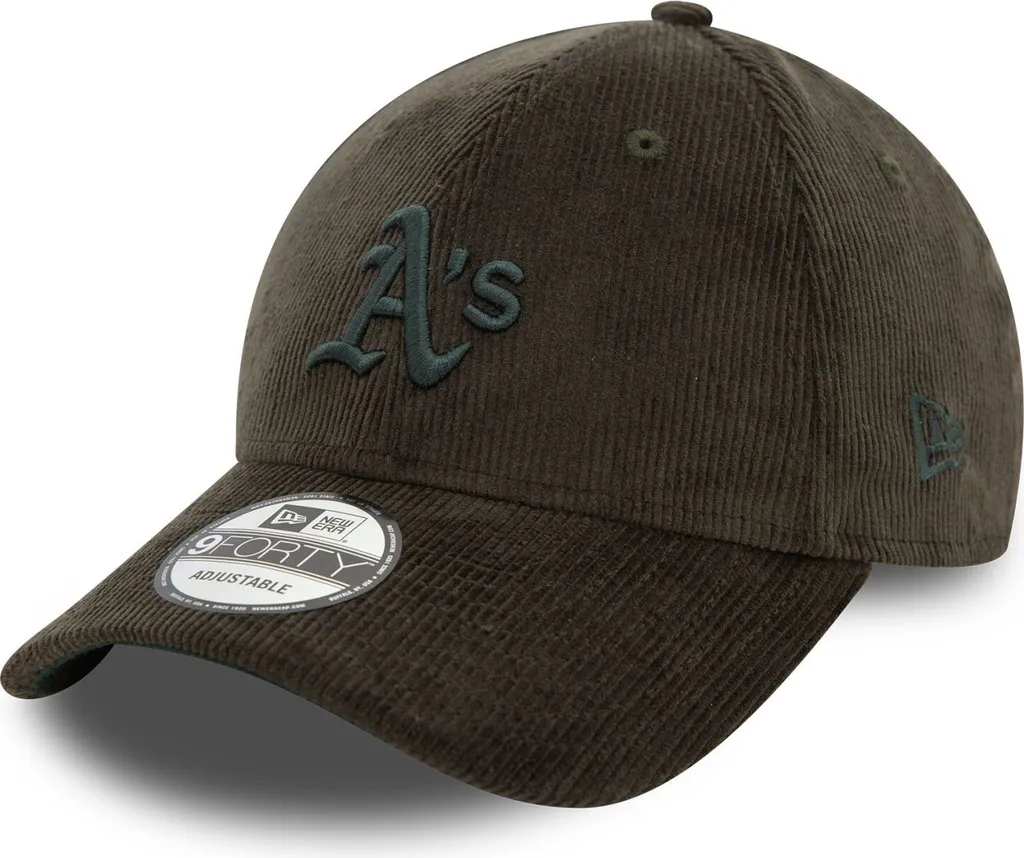 Casquette de Baseball Oakland Athletics New Era en Velours Côtelé Vert