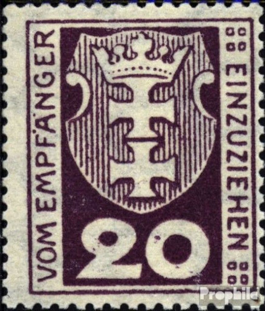 Briefmarken Danzig 1921 Mi P2a postfrisch Portomarke