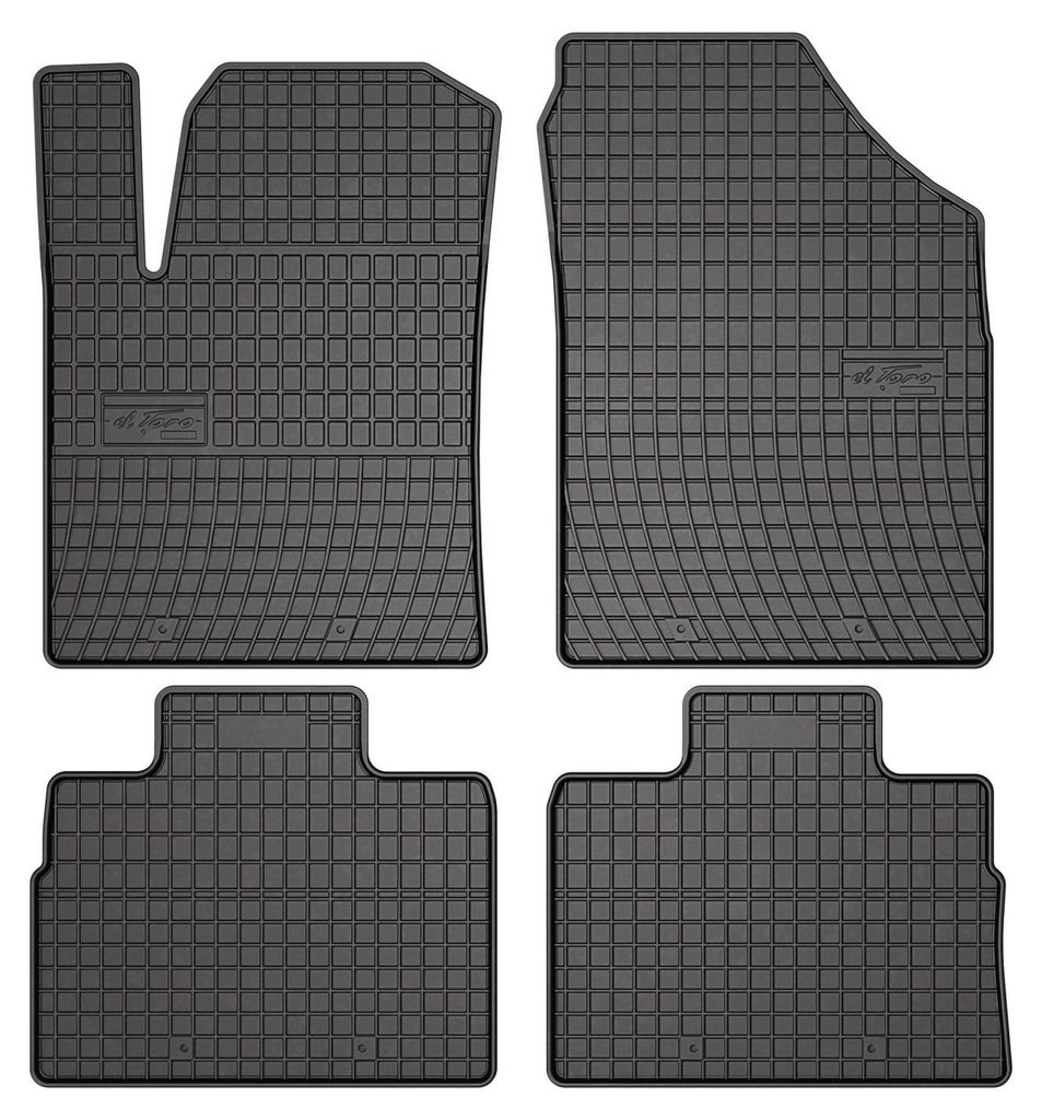 Gummi-Fußmatten für DFSK E5 2025- (SUV) – 4-tlg, Schwarz, Produktbild 