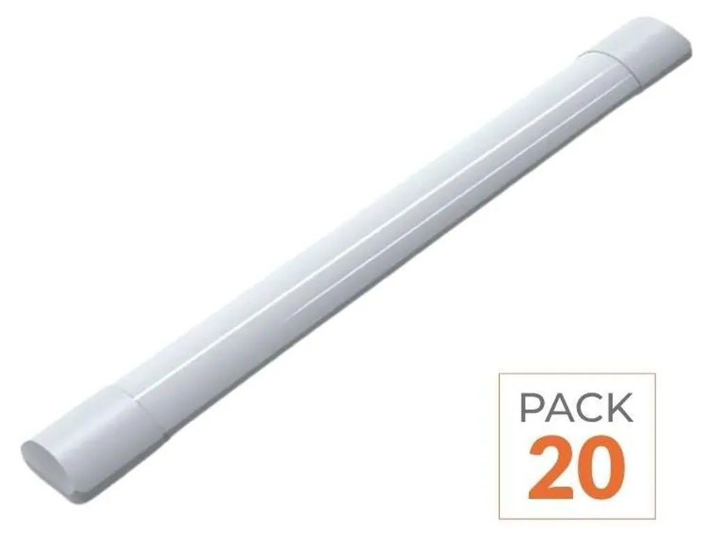 Réglette LED 20W Basse Consommation 60cm Blanc Naturel IP40 - 20 Unités