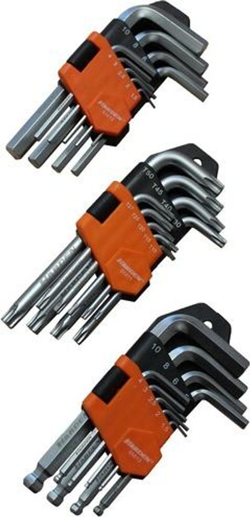 Innensechskantschlüssel-Satz 9-teilig - Kugelkopf - Chrom-Vanadium - Im Halter