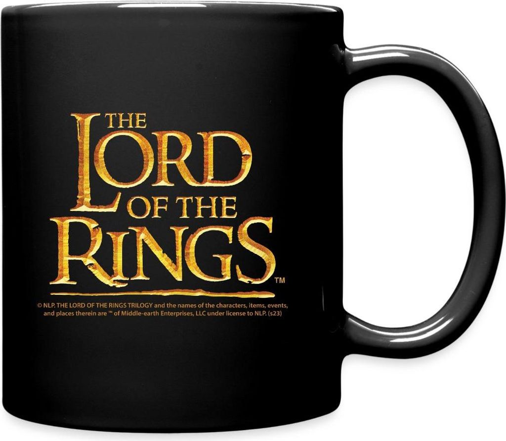 Spreadshirt Der Herr Der Ringe Das Offizielle Logo Tasse Einfarbig, One size, Schwarz