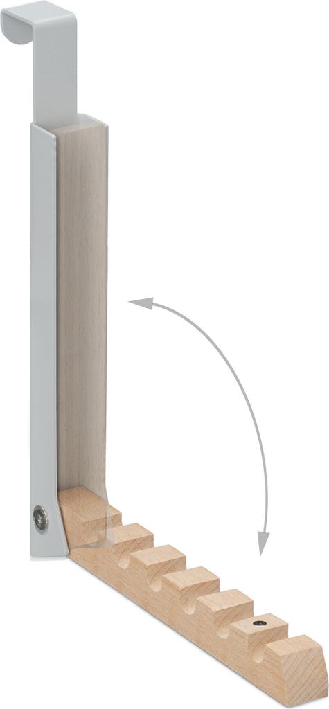 relaxdays 3 x Klapphaken grau