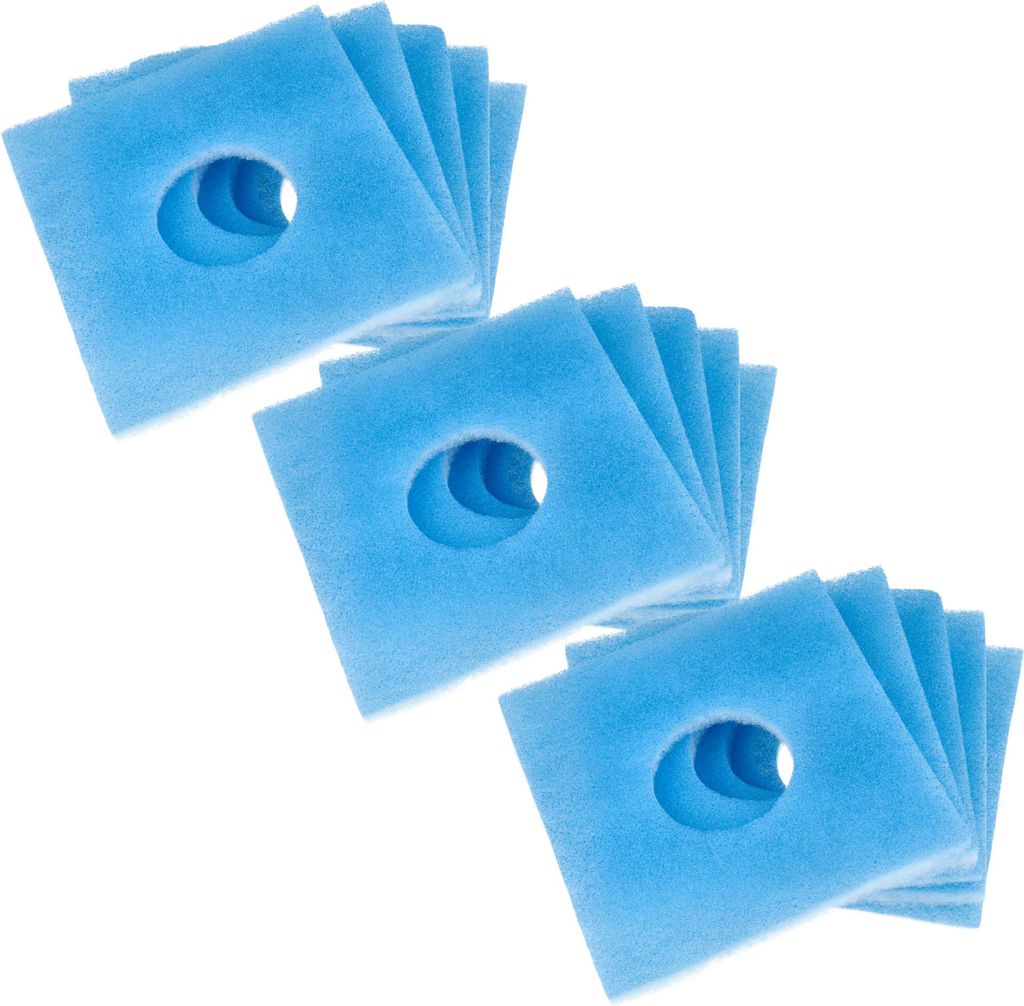 vhbw 15x Luftfilter G3 kompatibel mit Limodor / Limot Abdeckung SD Lüfter, Badlüfter, Ventilator, Lüftungsgerät - Blau Weiß