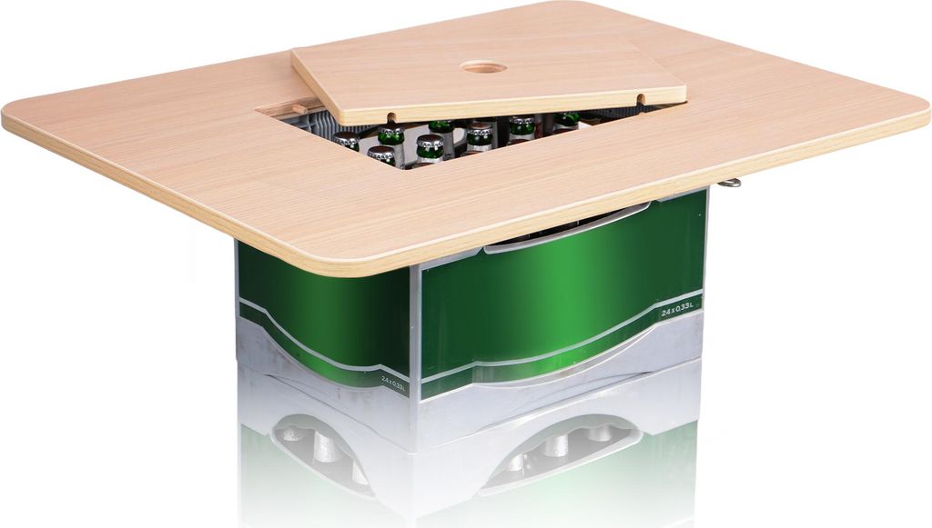 UNUS Bierkastenaufsatz für ein Stehtisch aus Bierkästen Partytisch Bistrotisch