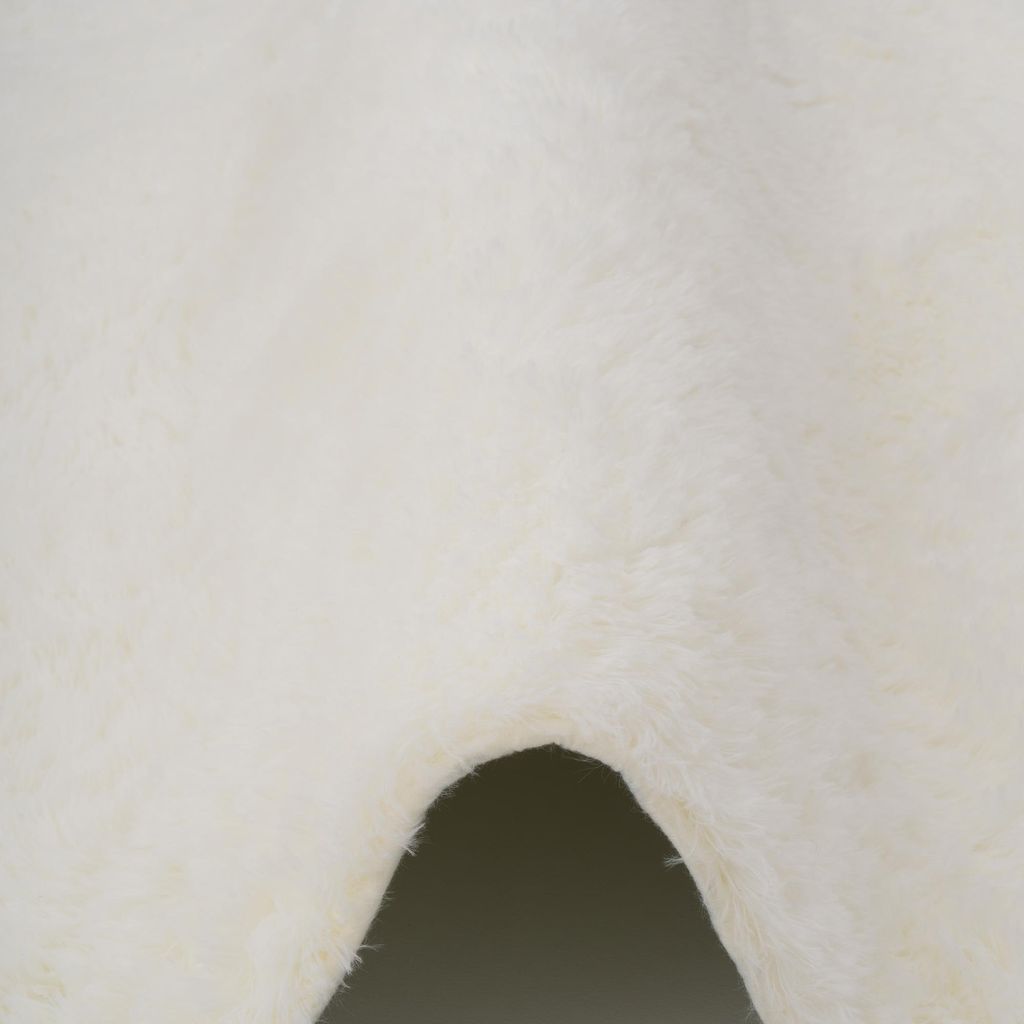 Fluffy Shaggy Teppich Rund – Hochflor weich & flauschig, Größe:120 cm Rund, Farbe:Creme