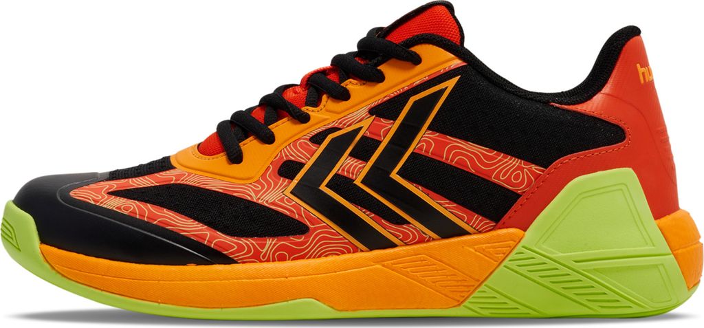 Hummel Algiz VI Hallenschuhe Herren schwarz rot orange Gr 48,5