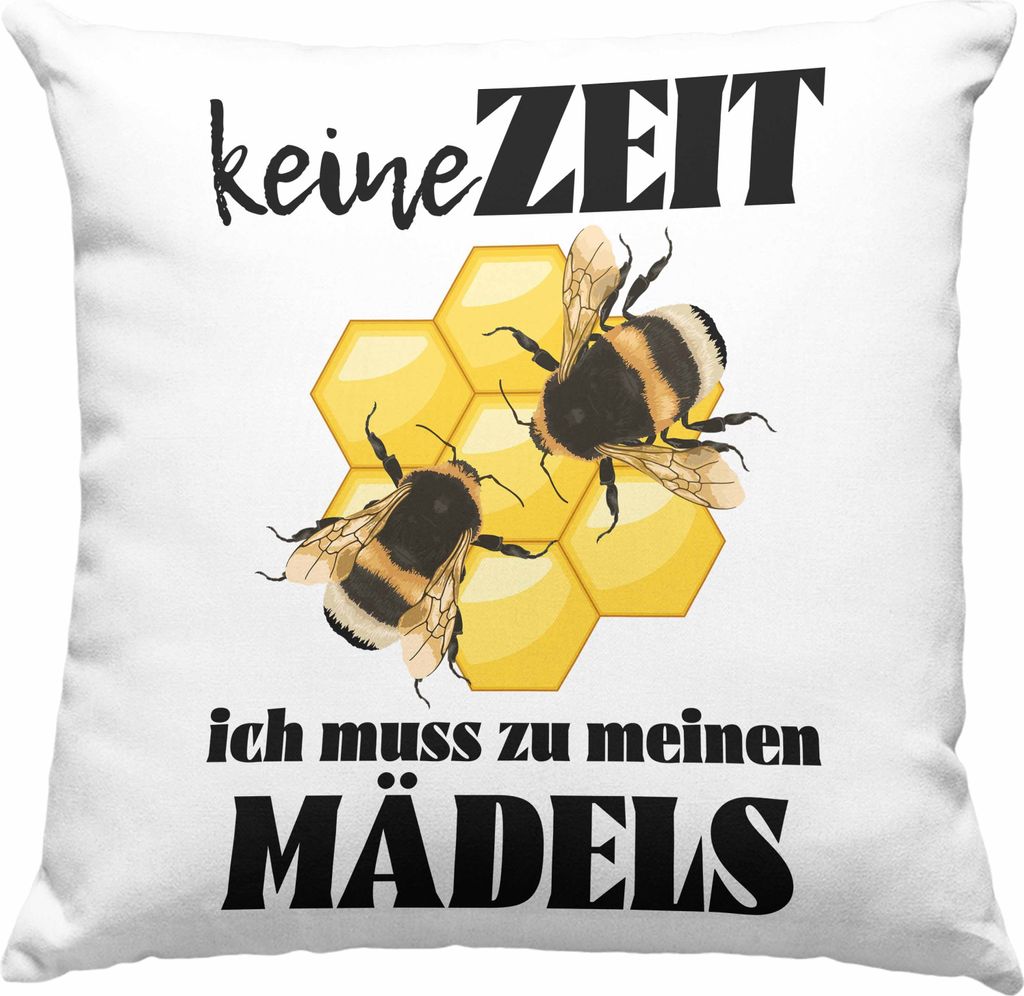 Trendation - Imker Geschenk Deko-Kissen mit Füllung 40x40 Produktbild 