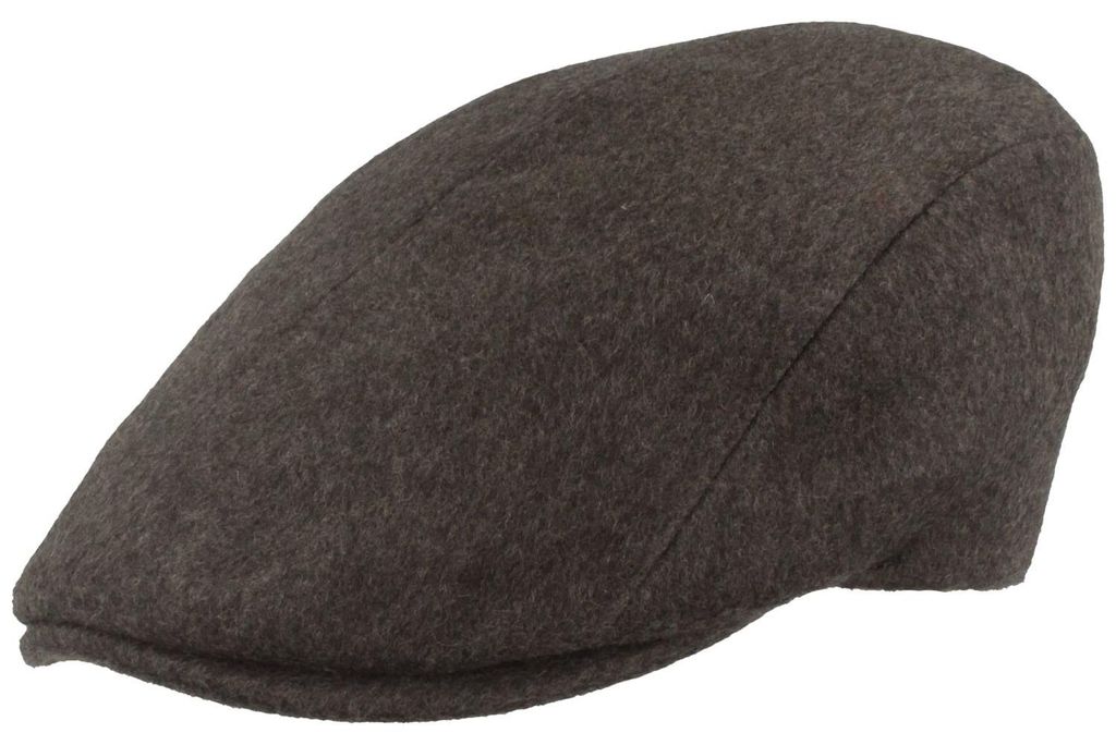 Fiebig Schiebermütze 100% Kaschmir Flatcap in grau