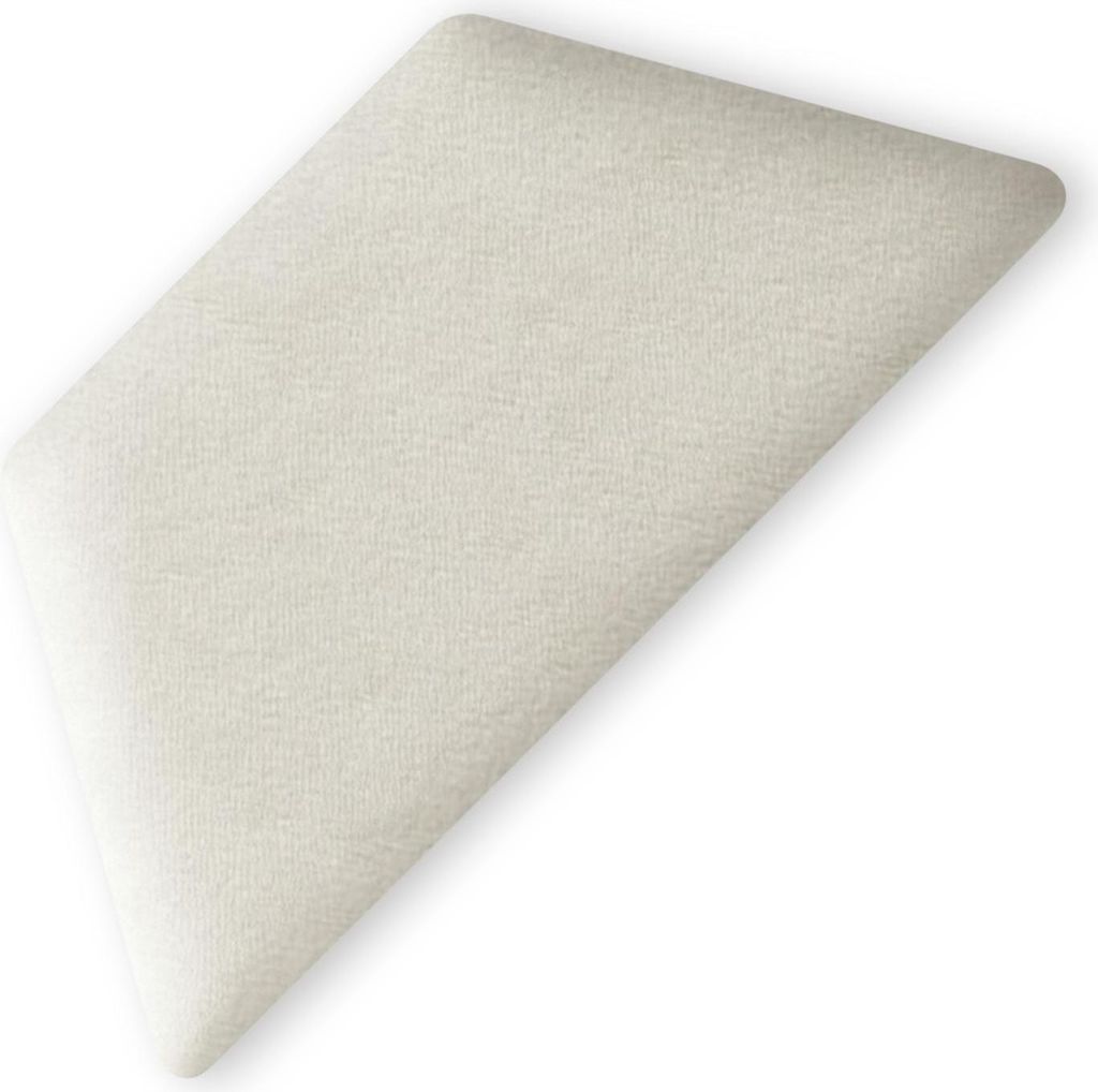 TAPHICEROS Halb Hex Wandpaneel Polsterpaneel, 30x15 cm, Oben/Unter, 1stk, ALOVA 84, Weiß, Wandkissen Halb Hexagon Wandpolster Kopfteil für Bett ...