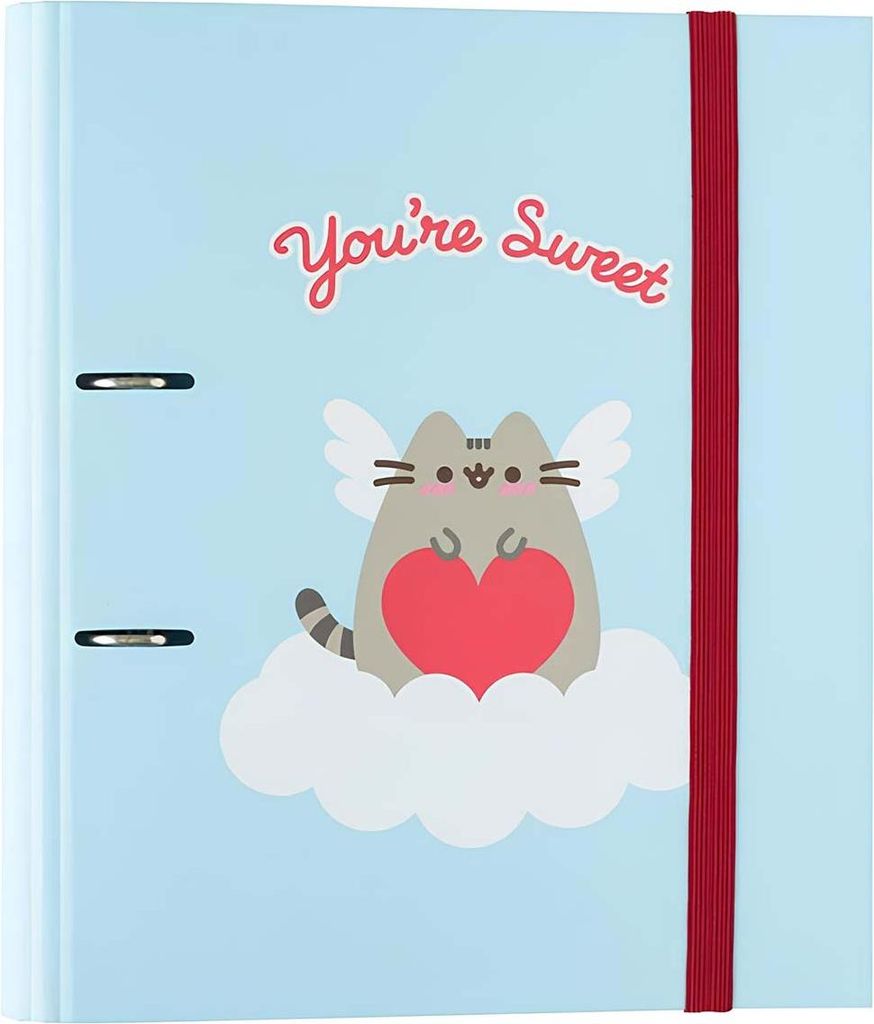 Pusheen - A4-Ordner aus der Purrfect Love Kollektion (2 Ringe, Gummiband)