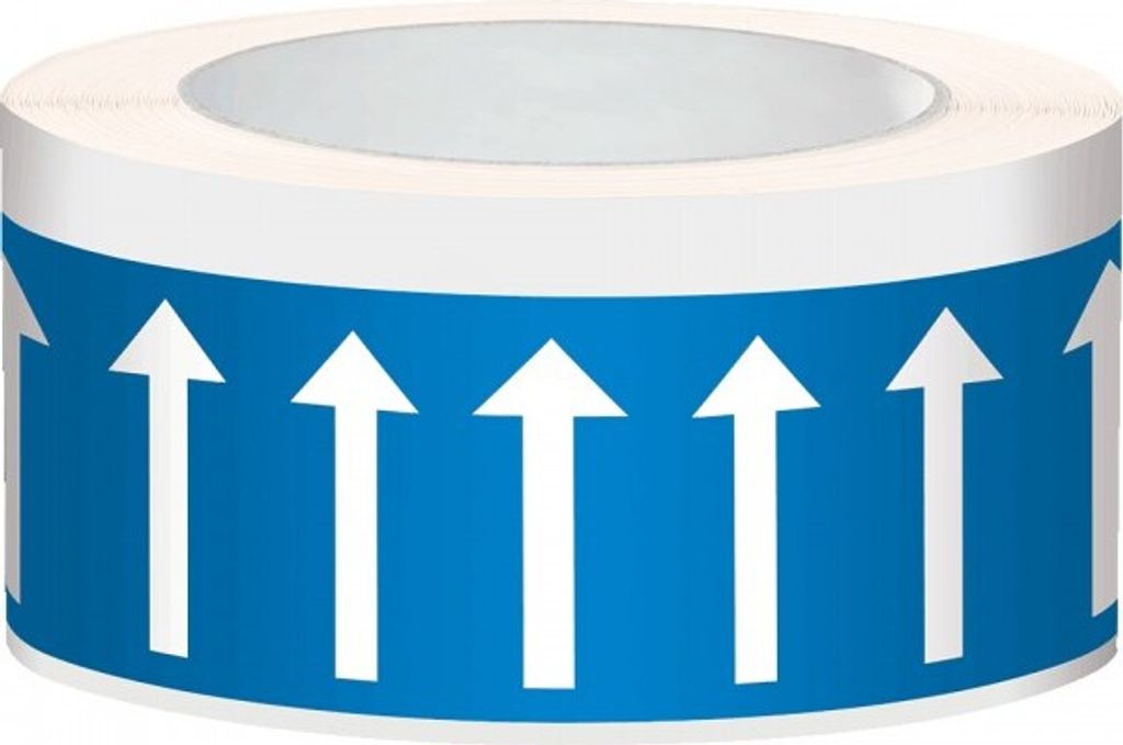 Dreifke Aufkleber I Fließrichtungspfeile, blau/weiß, Polyesterfolie, 50mm, 3...