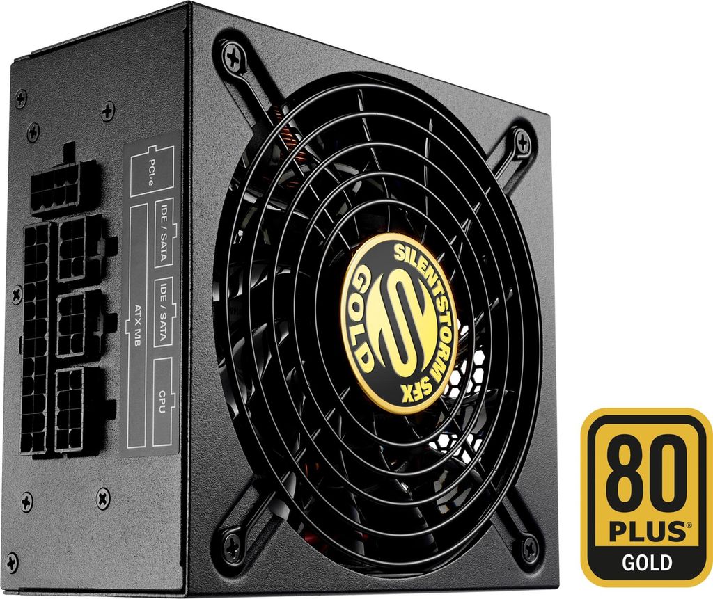 Sharkoon SilentStorm SFX Gold 500W, PC-Netzteil, (2x PCIe