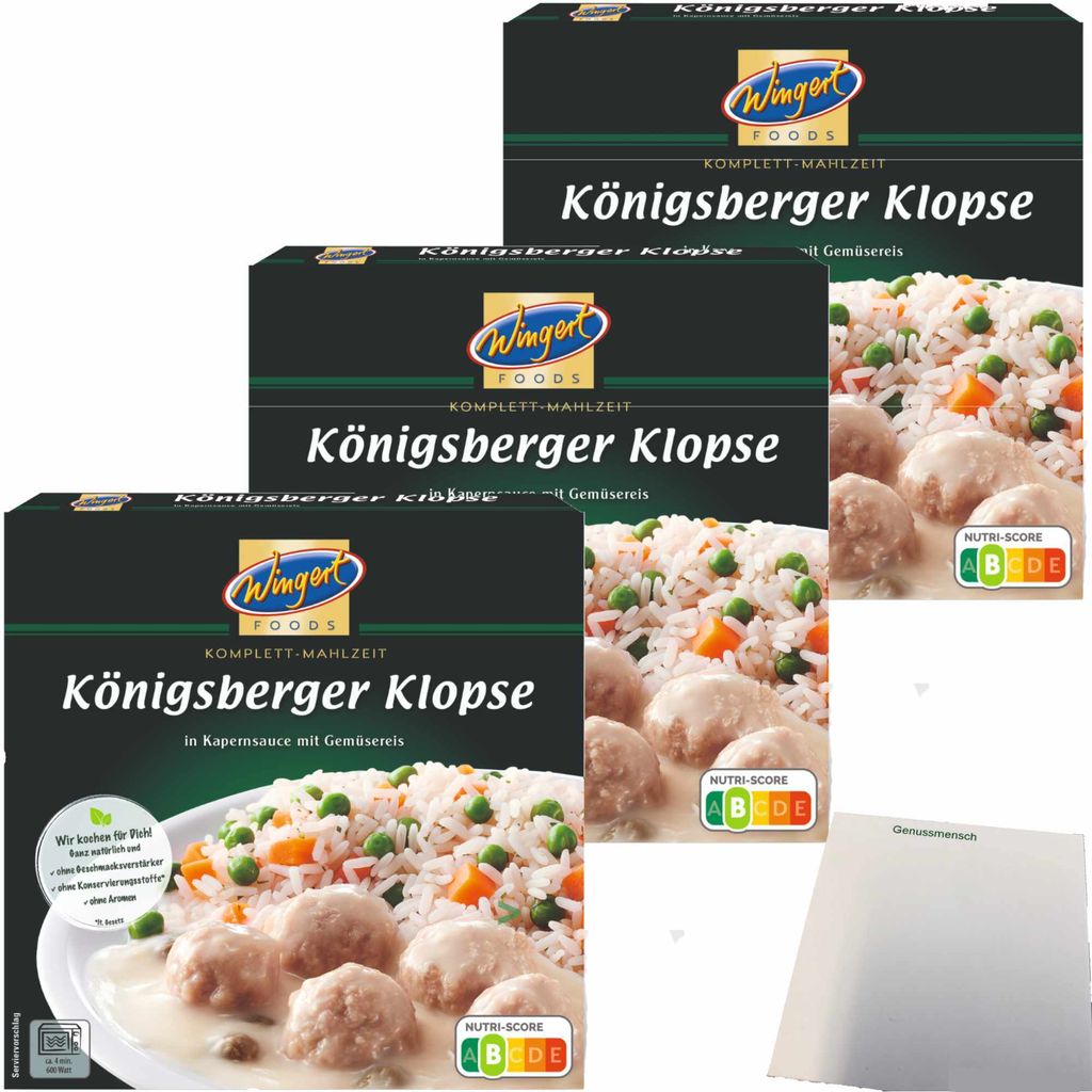 Wingert Königsberger Klopse 3er Pack (3x400g Packung) + usy Produktbild 