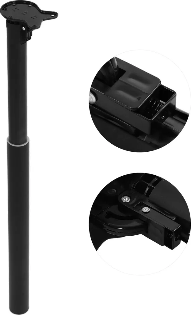 Support de table escamotable noir réglable pour aménagement de fourgon van