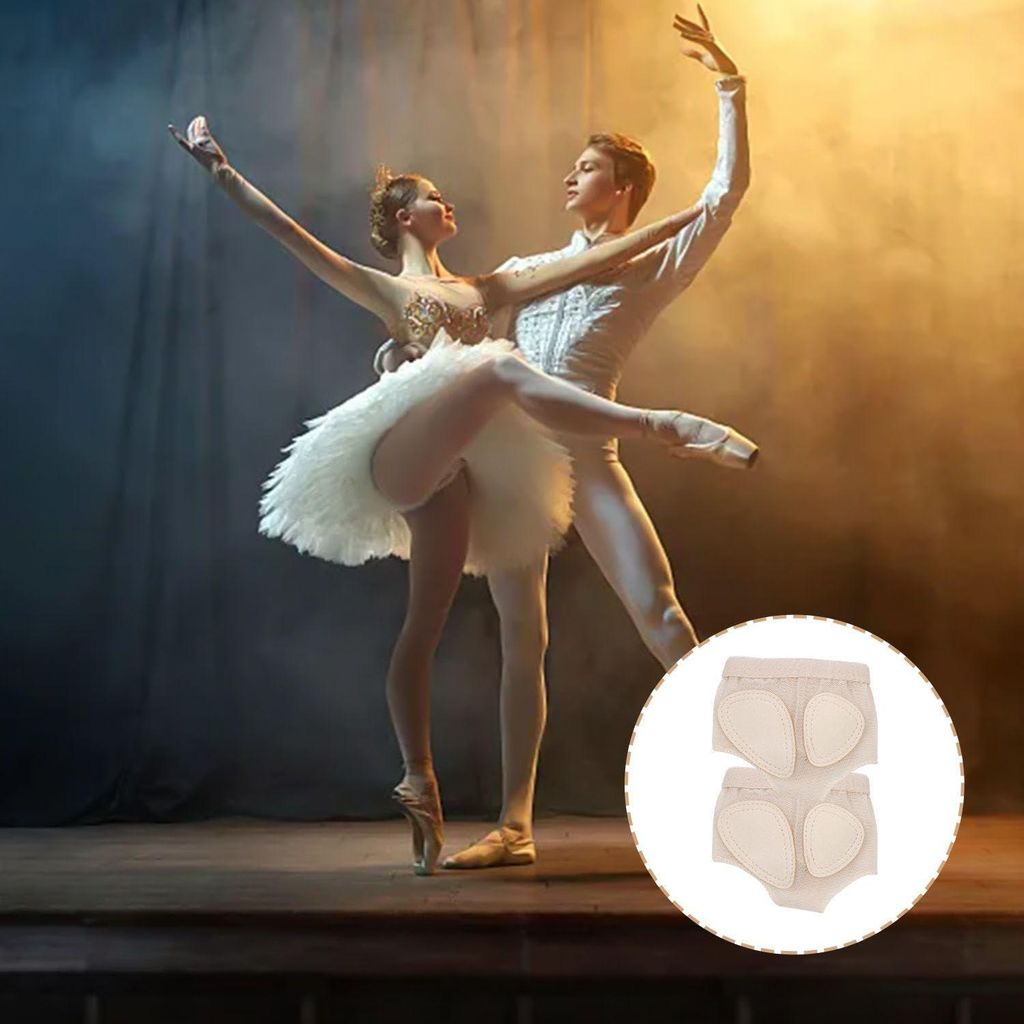 2 Paar Fußschützer - weicher atmungsaktiver Schutz - elastischer Fußschutz - Ballett-Ausrüstung.