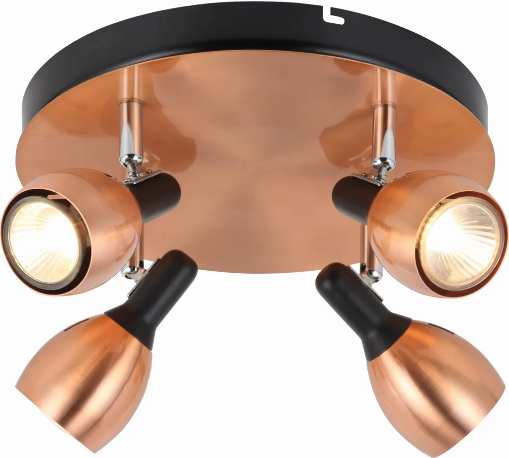 Plafonnier Candellux CROSS 98-34878 cuivre - Lustre moderne en métal