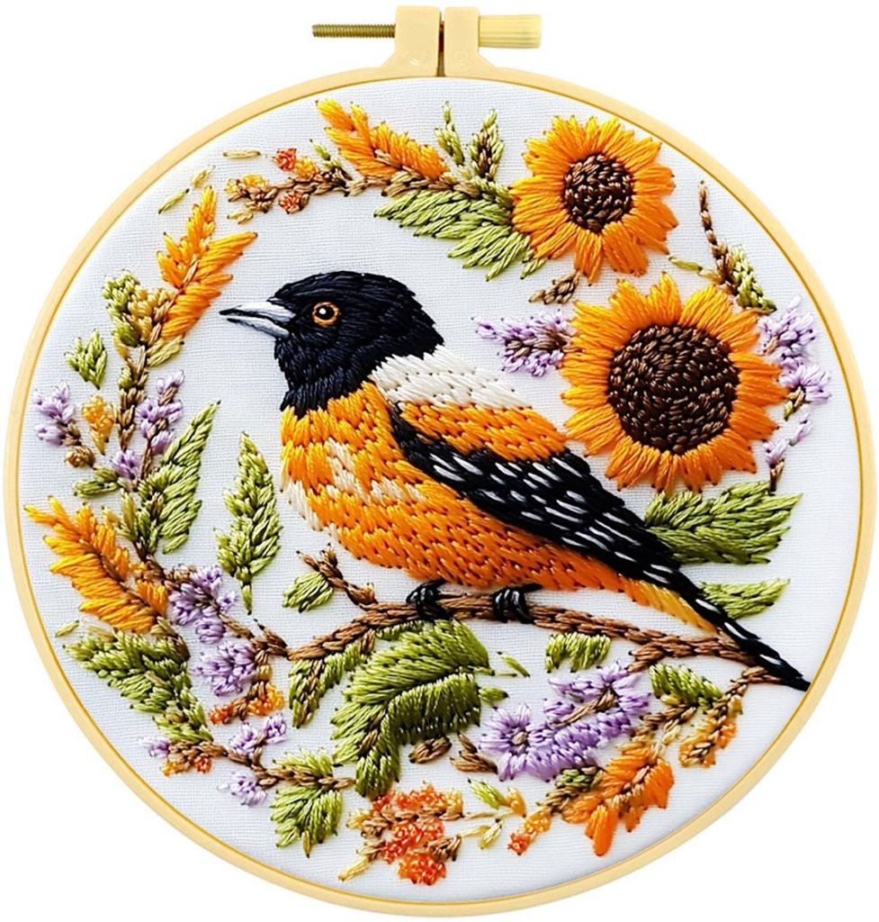 Set di ricamo "Uccelli e fiori" – Kit fai da te per Immagine del prodotto 