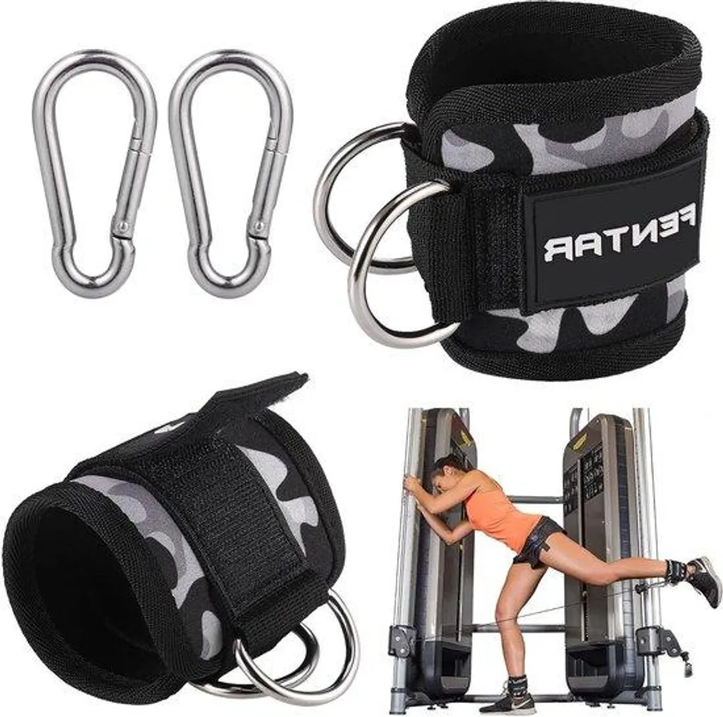 Sangle de cheville pour poulie de musculation - Design Camo - Set de 2