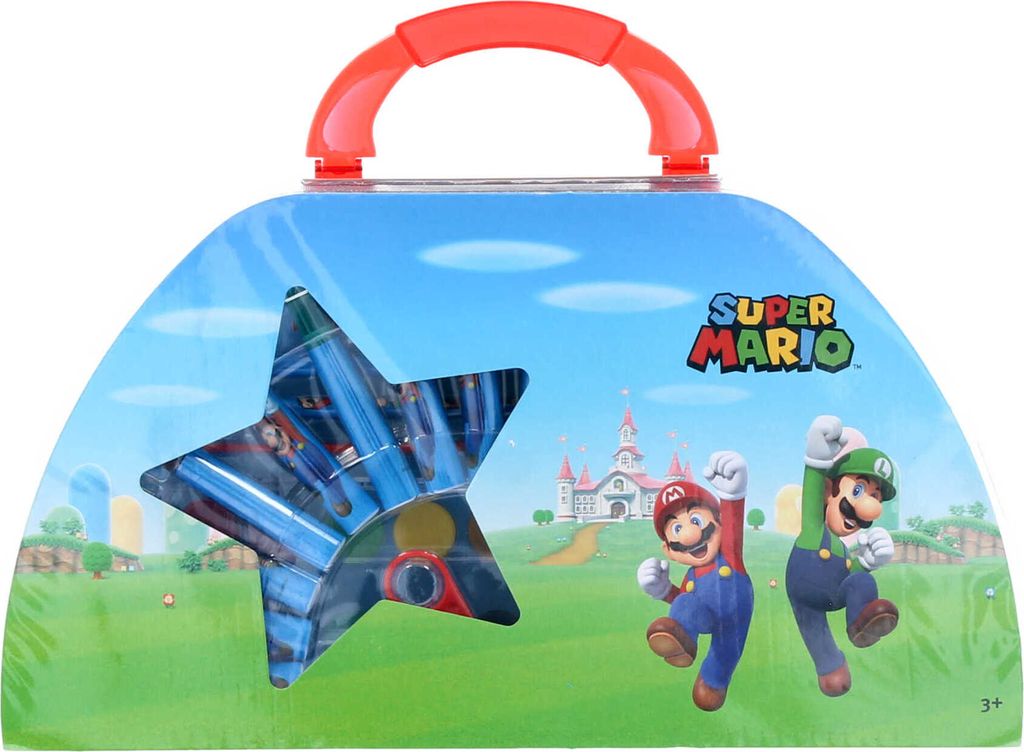 Super Mario Mal- und Zeichenkoffer Kreatives Kunst-Set