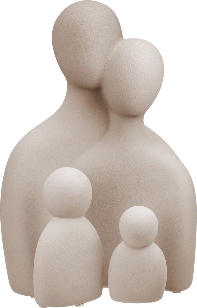 Gilde 3tlg. Set, Figur, Familie, "Famille", Keramik, grau, VE 2, L. 12 cm, B. 17 cm, H. 26,5 cm Höhe: 26.50 cm Breite: 17.00 cm Tiefe: 12.00cm 55559