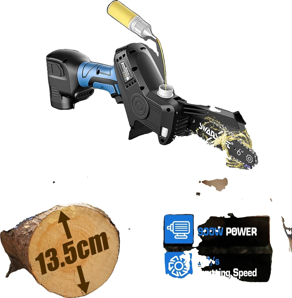 Tronçonneuse électrique sans fil SW-28KIT avec sa poignée ergonomique