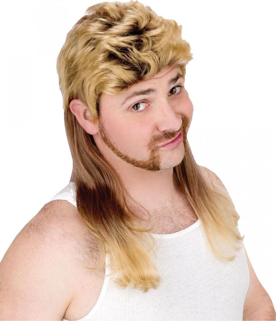 Vokuhila Herren Perücke blond Produktbild 