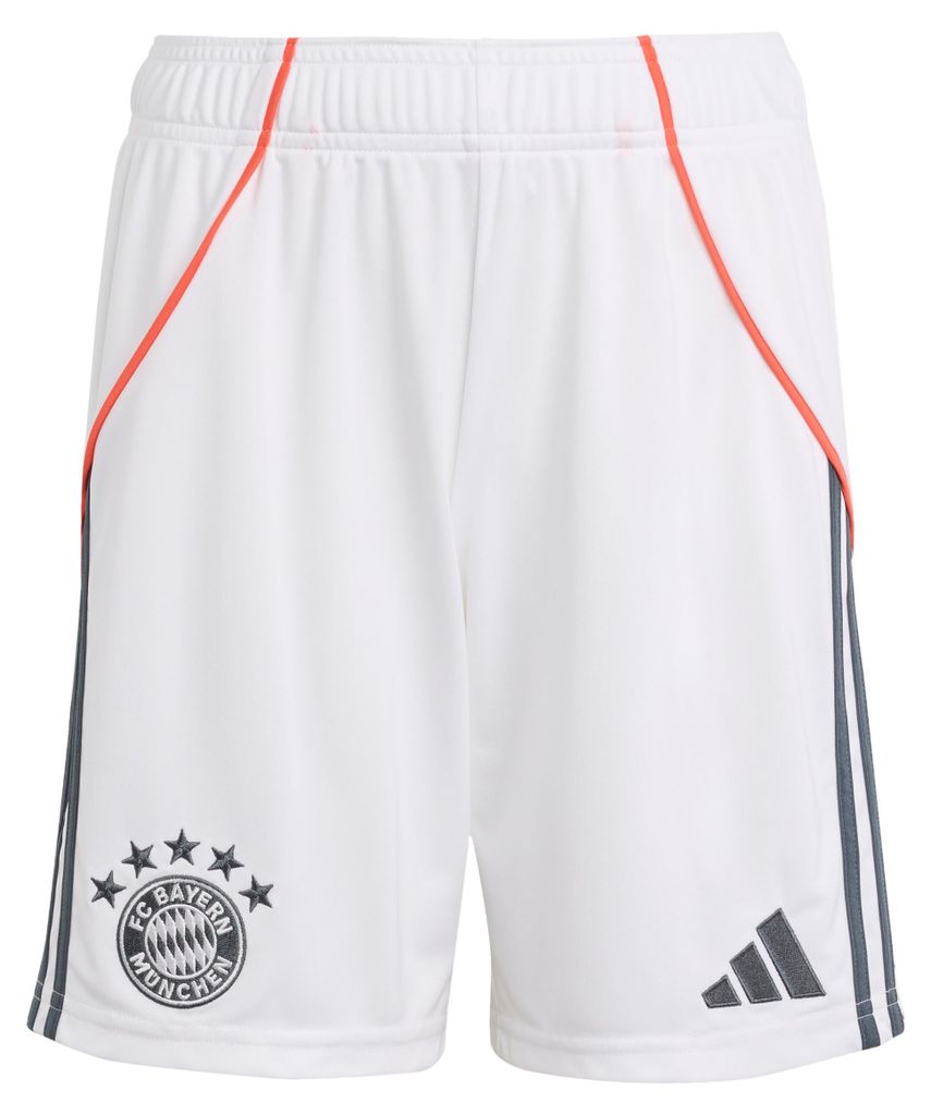 adidas FC Bayern München 25/26 Kids Auswärtsshorts - Weiß/Rot Weiß/Rot 152