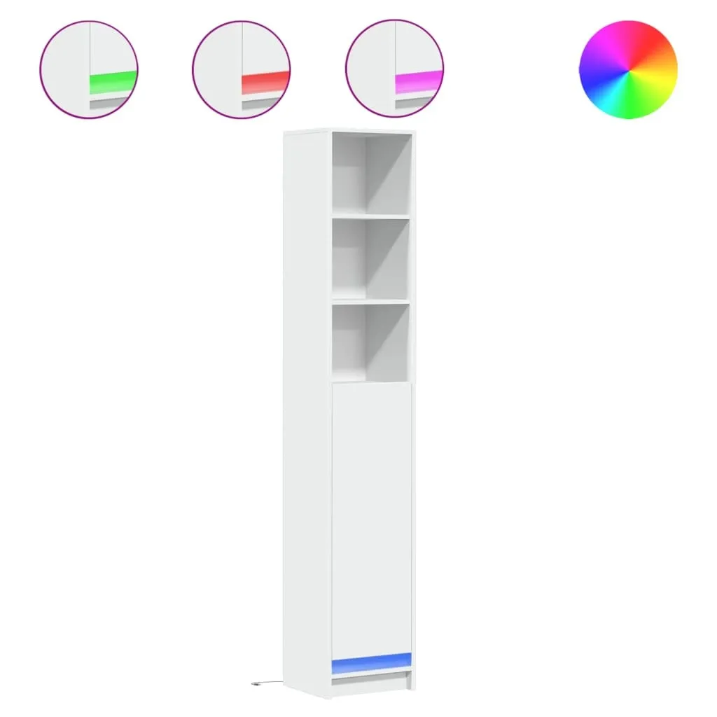 SYFAX™ Credenza Bianca con LED 200cm: Design Moderno e Salvaspazio