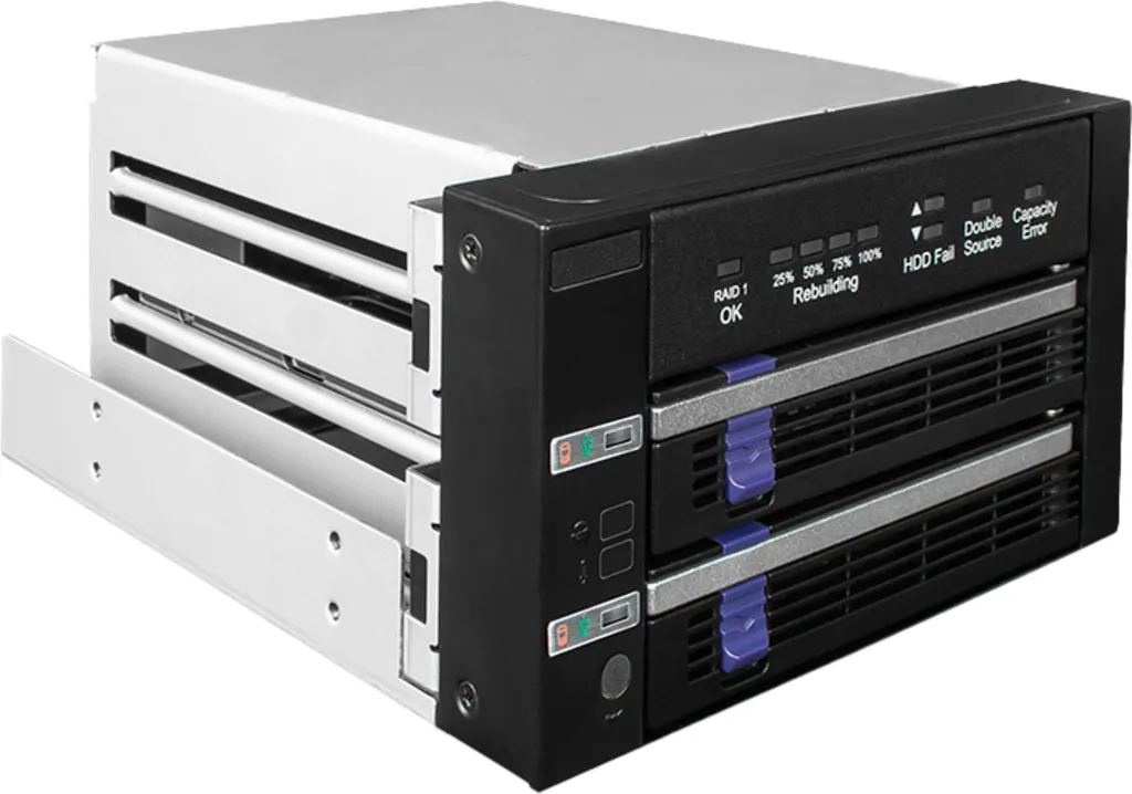 ICY Dock MB901SPR-B R1 FatCage Rack RAID 1 pour 2 disques SATA 2.5/3.5