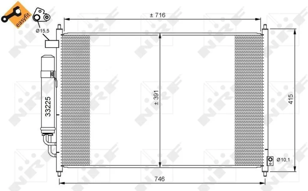 Réparer la clim de votre FR-V (BE) avec le condenseur NRF OE 80110SJF003