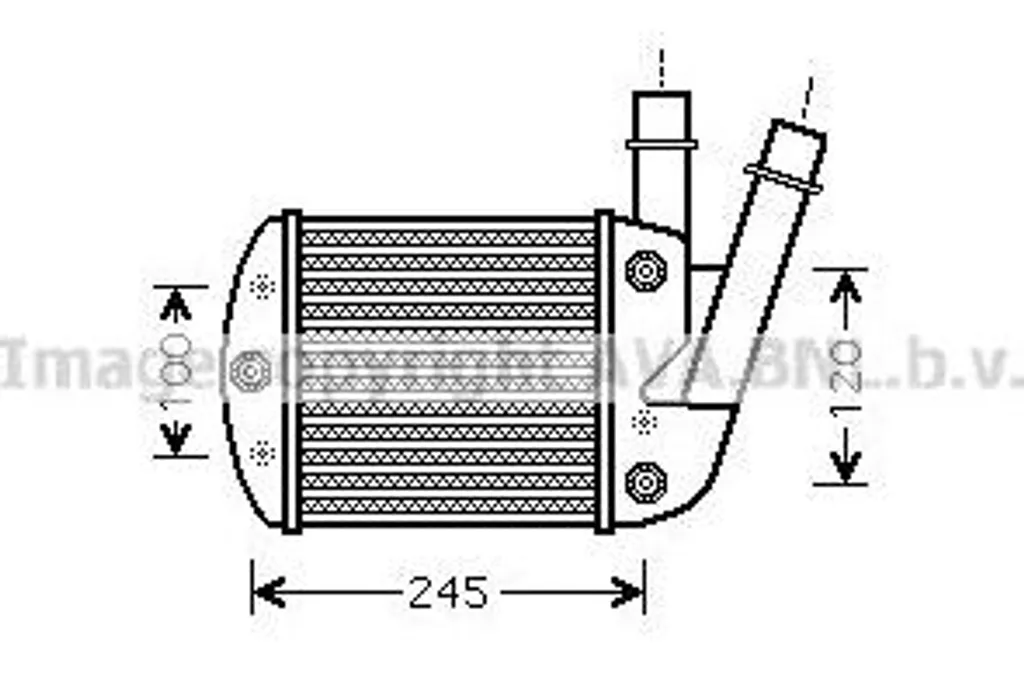 Intercooler Turbo AVA FT4340 Haute Performance OE 46823259 pour Panda