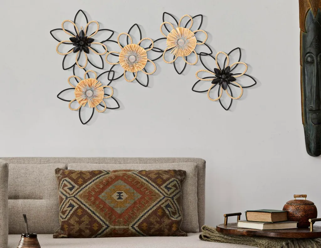 Objet Déco Mural Salon Flow Mauro Ferretti 60x4x35 cm Style Industriel - 5