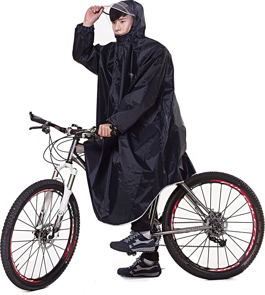 Bike Fahrrad Regenjacken Regenponcho Wasserdicht Regenmantel für Die Jagd Camping Freizeit Regenmäntel Regencape Navy Blau 3XL