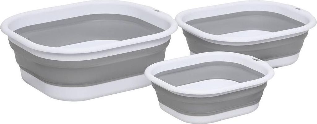 3er-set retractable bassins grau 3+5+10l - 5 five simply smart